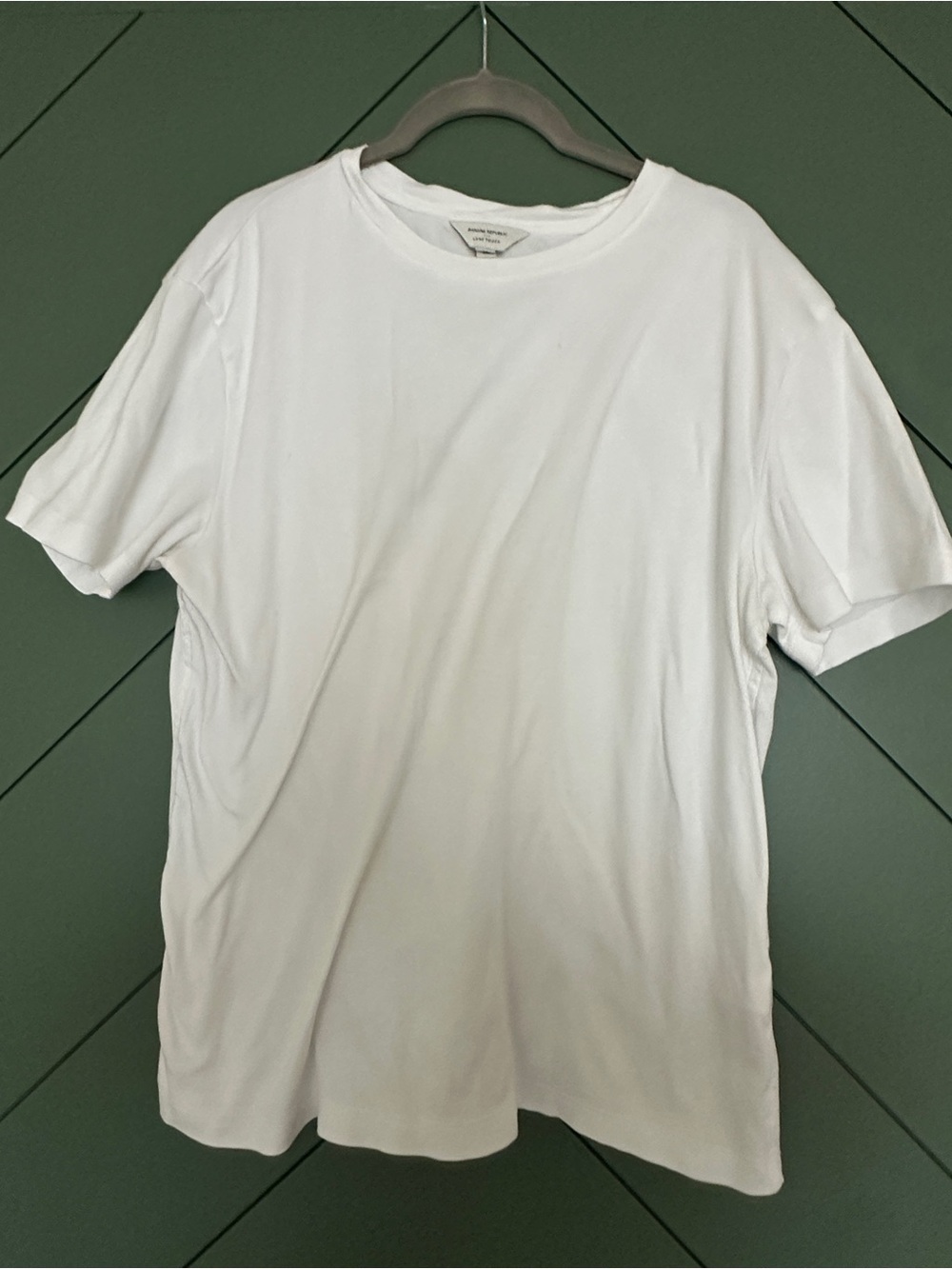 White Banana Republic Luxe Crew Neck T-Shirt